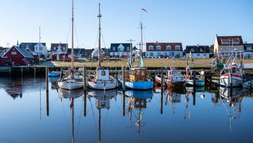 De haven van Gilleleje in Noord-Seeland, Denemarken