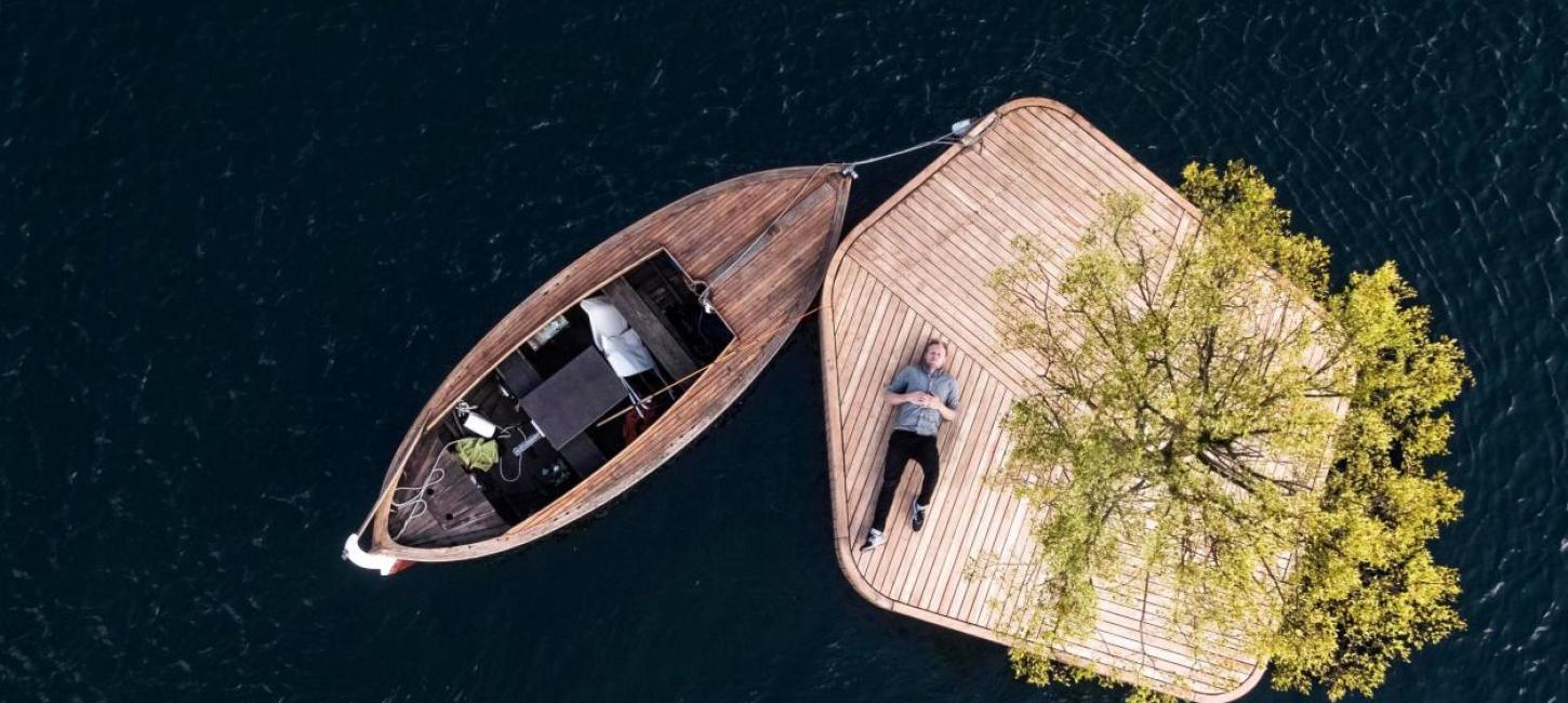 Isola nel porto di Copenaghen