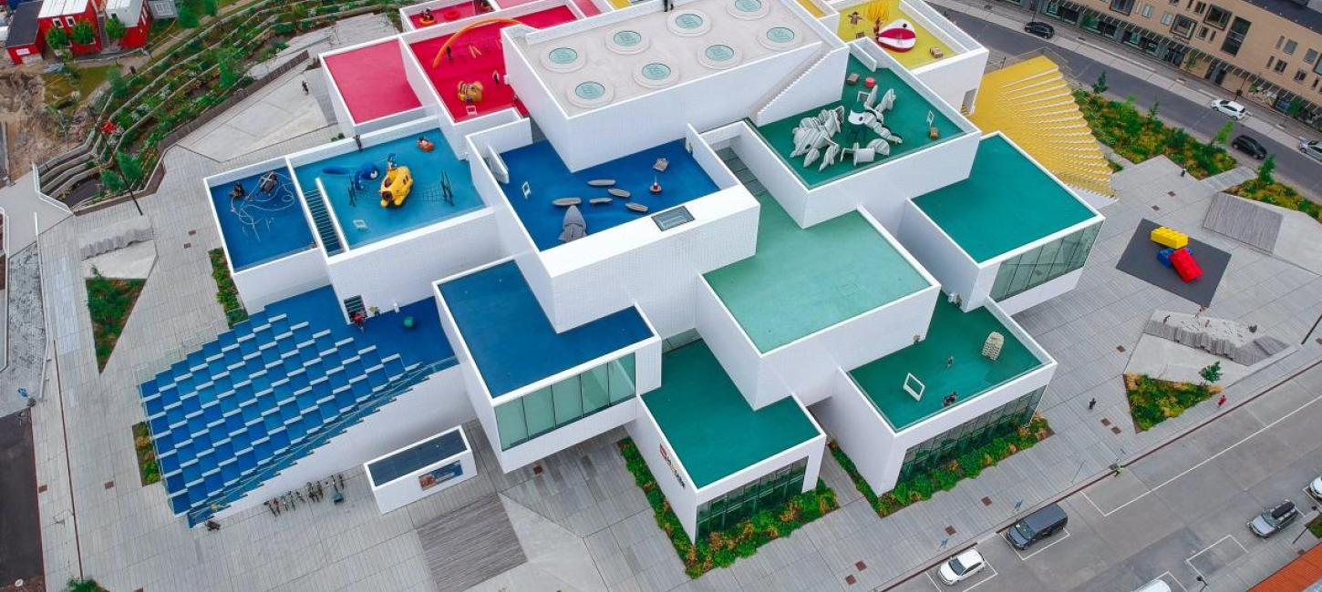 LEGO House a Billund, Danimarca, vista dall'alto