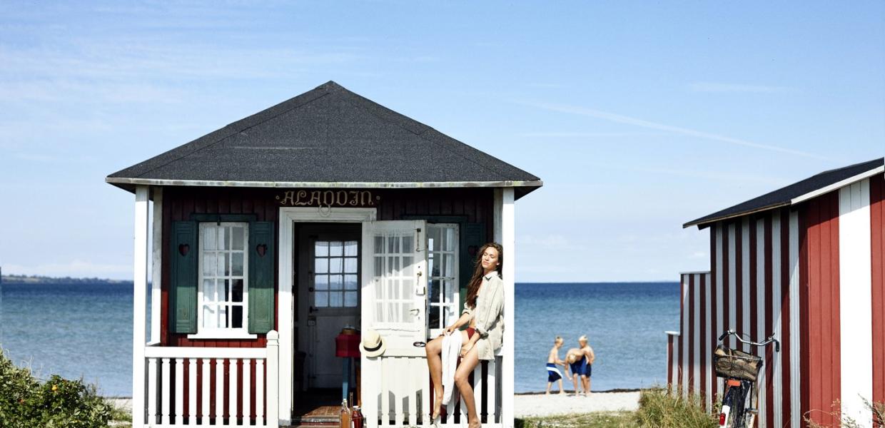 Kleines Badehaus am Ærøskøbing Strand in  Ærø