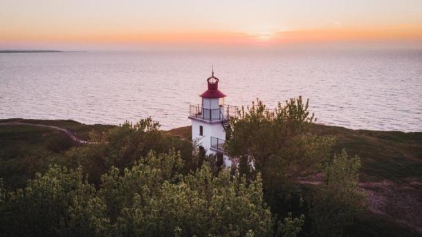 Njut av den fina utsikten från Spodsbjerg Fyr på Nordsjälland