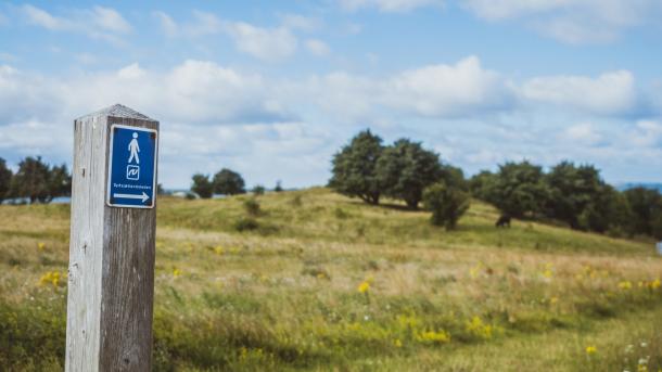 Wandern auf dem Wanderweg Seelandsweg im dänischen Seeland