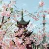 Tivoli Japanese Tower and The Golden Tower in spring