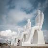 Sculpture "Mennesket ved havet" ("Men by the Sea") in Esbjerg, Wadden Sea