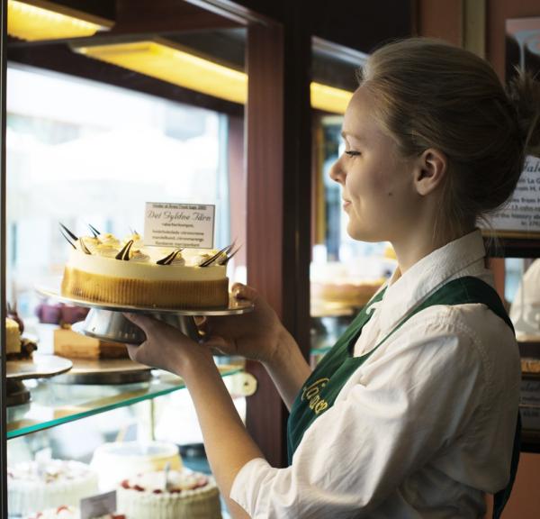 Cake at Conditori La Glace, the oldest bakery in Copenhagen