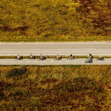 Fahrradfahren in Skagen in Nordjütland in Dänemark