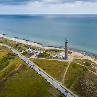 Leuchtturm Skagen Grå Fyr im dänischen Nortjütland