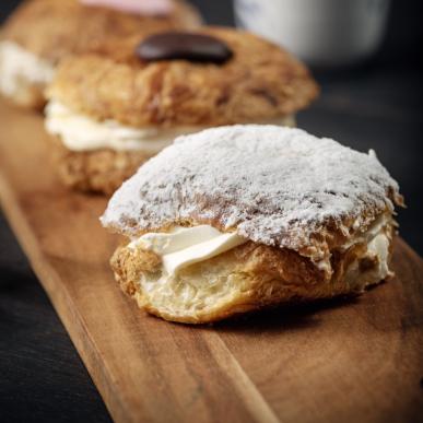 Fastelavnsboller, a special type of cake from Denmark