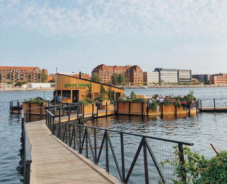 The sustainable and floating Green Island in Copenhagen harbour